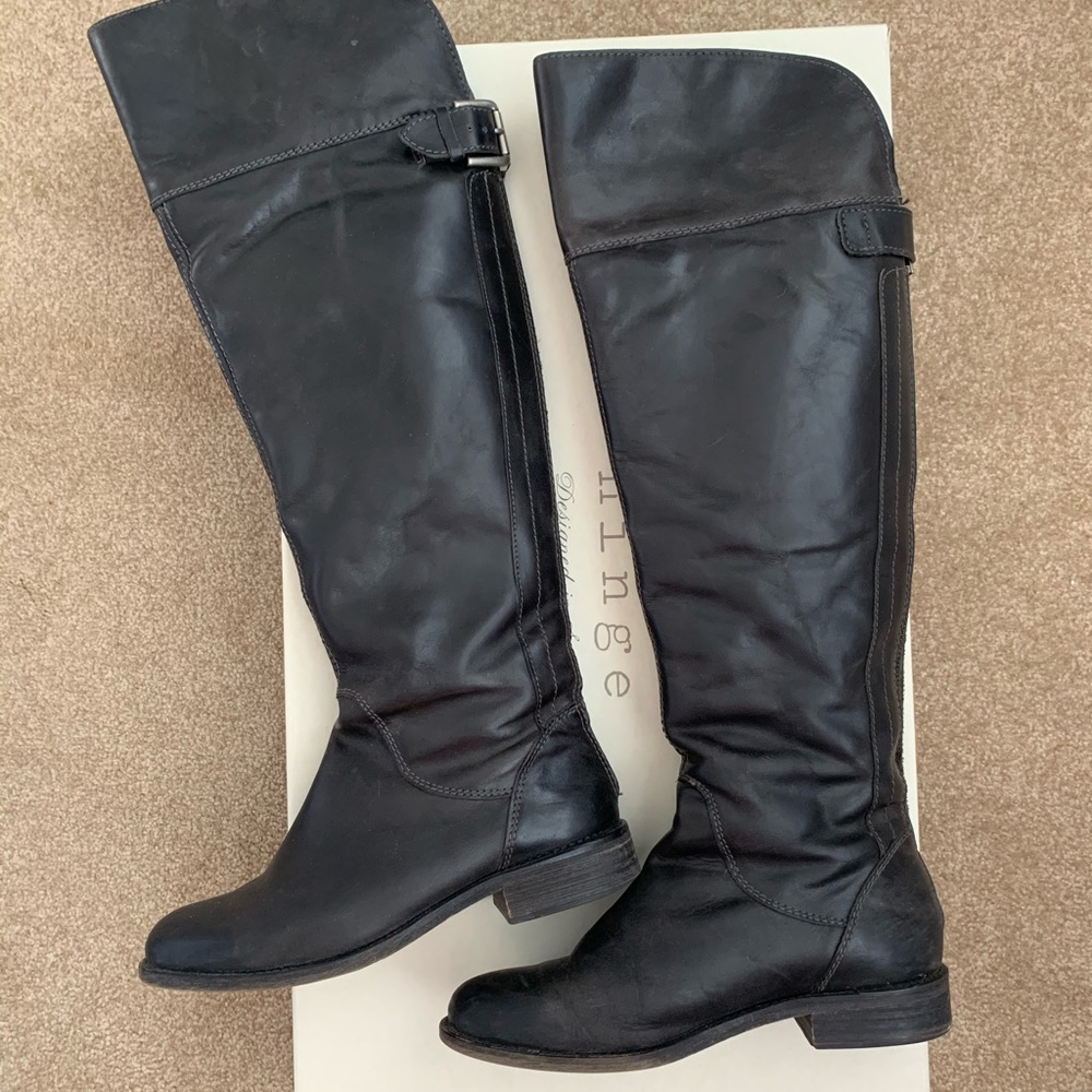 Hinge knee-high boots